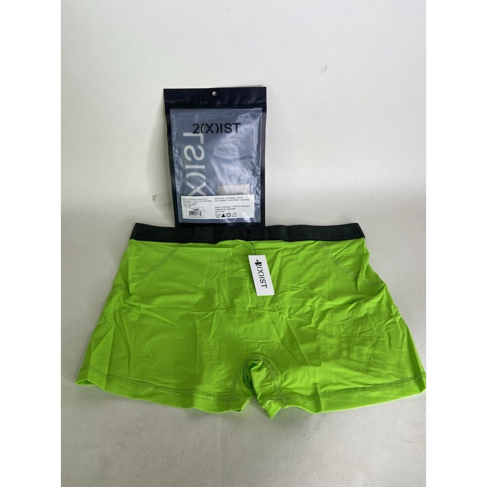 2xist Performance Lightning Speed Mesh Low Rise Trunk Boxer Briefs Green Mens M - Picture 2 of 5